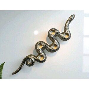 New Gold MCM Metal Snake 5 Stick Candle Holder Halloween Room Decor